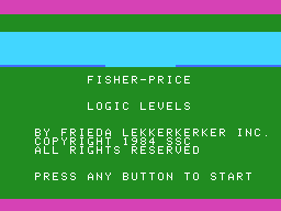 Logic Levels (ColecoVision) screenshot: Title screen.
