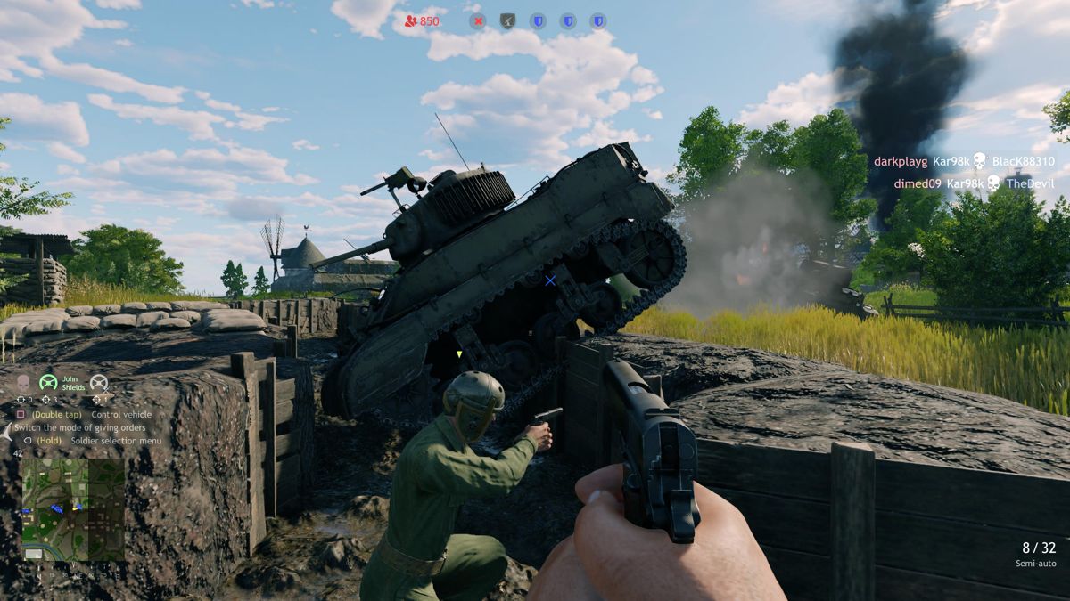 Enlisted (PlayStation 5) screenshot: Got in a bit of predicament, had to abandon the tank