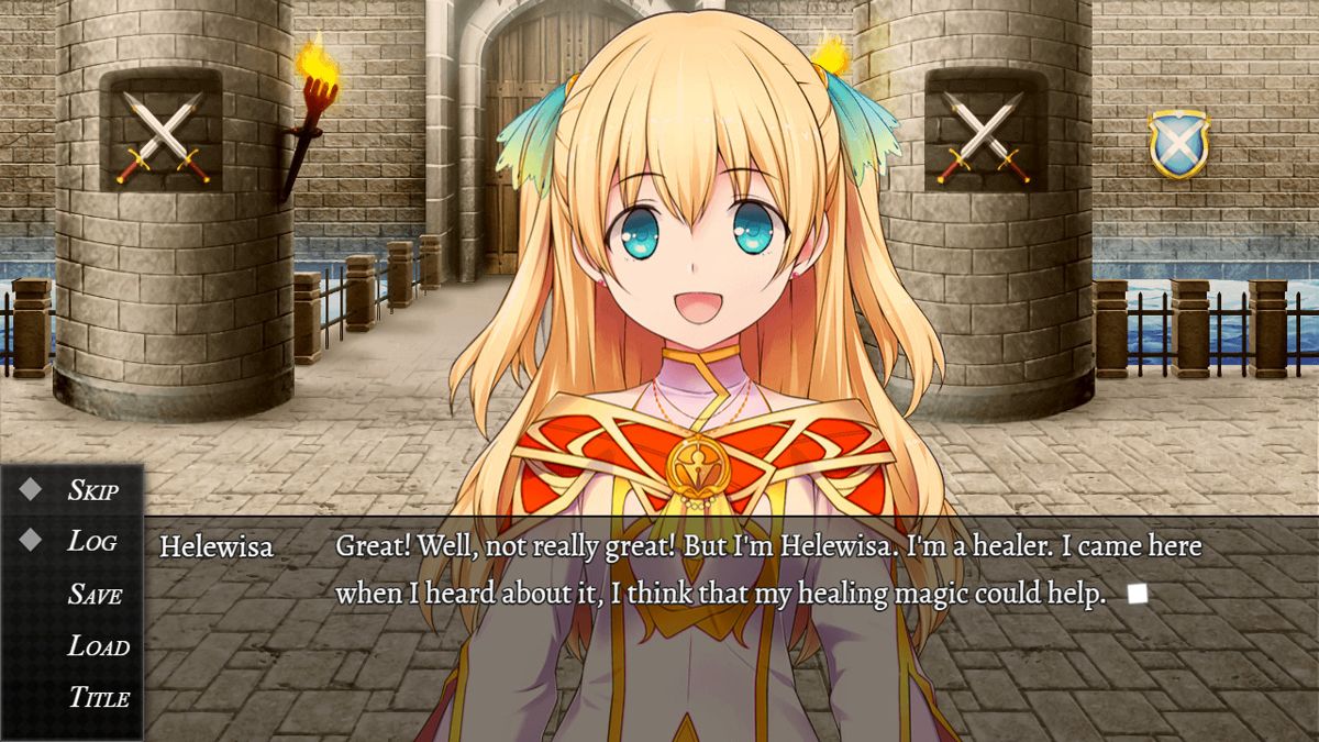 Border of Her Heart (Windows) screenshot: Helewisa comes to town