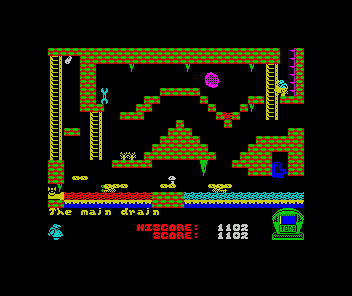 Chubby Gristle (ZX Spectrum) screenshot: Now onto screen 3