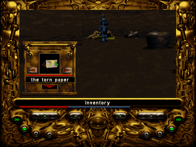 Perfect Assassin (DOS) screenshot: Browsing through your inventory.