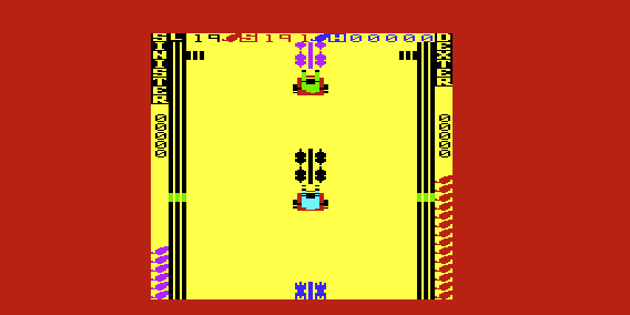 Chariot Race (VIC-20) screenshot: Racing Fast
