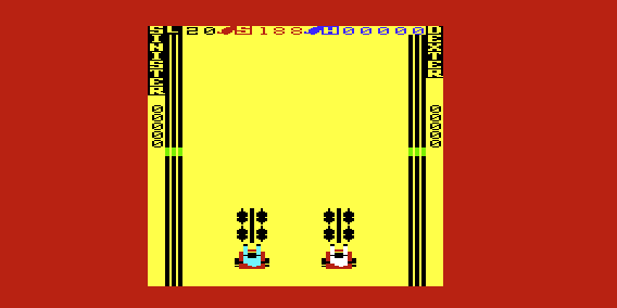 Chariot Race (VIC-20) screenshot: Ready to Start the Race