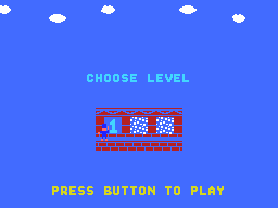 Memory Manor (ColecoVision) screenshot: Choosing the level.