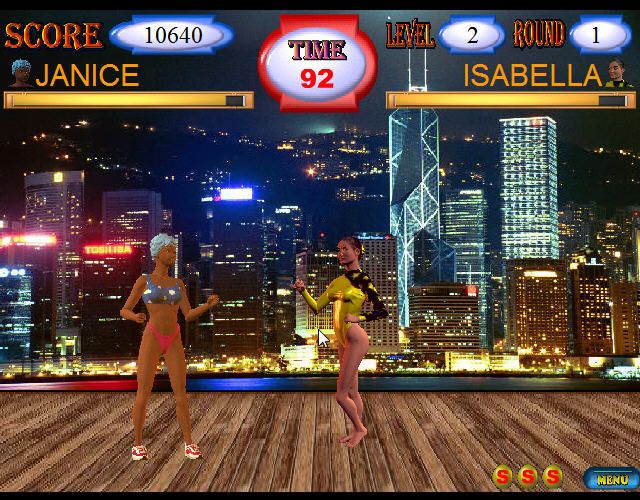 Angel Fighters (Browser) screenshot: opponent slowly approaches