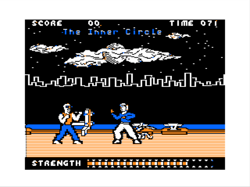 Kung-Fu Dude (TRS-80 CoCo) screenshot: My First Encounter