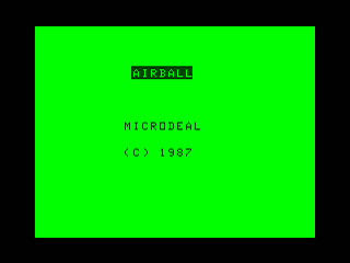 Airball (TRS-80 CoCo) screenshot: Title