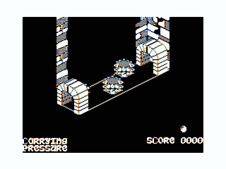 Airball (TRS-80 CoCo) screenshot: Another Hallway