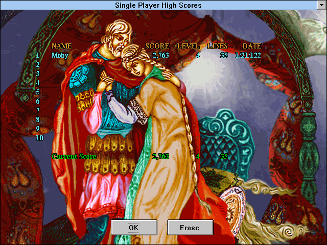 Screenshot Of Tetris Classic Windows 3x 1992 Mobygames