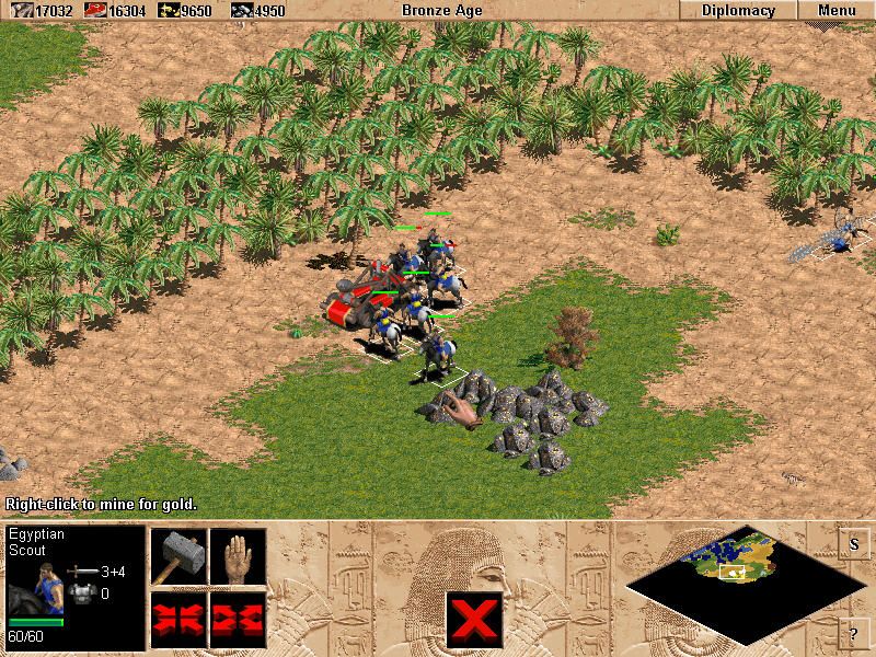 Age of Empires (Windows) screenshot: Catapult has no chance