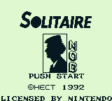 Lazlos' Leap (Game Boy) screenshot: Solitaire title screen