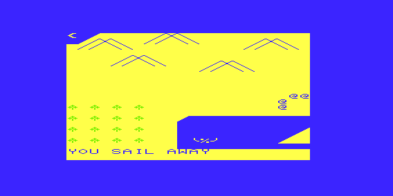 Great Adventure (VIC-20) screenshot: Sailing Away