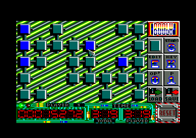 Booly (Amstrad CPC) screenshot: By level 50, things are complicated