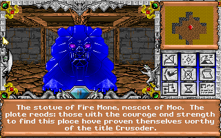 Might and Magic III: Isles of Terra (DOS) screenshot: Becoming Crusaders in the Dark Temple of Moo