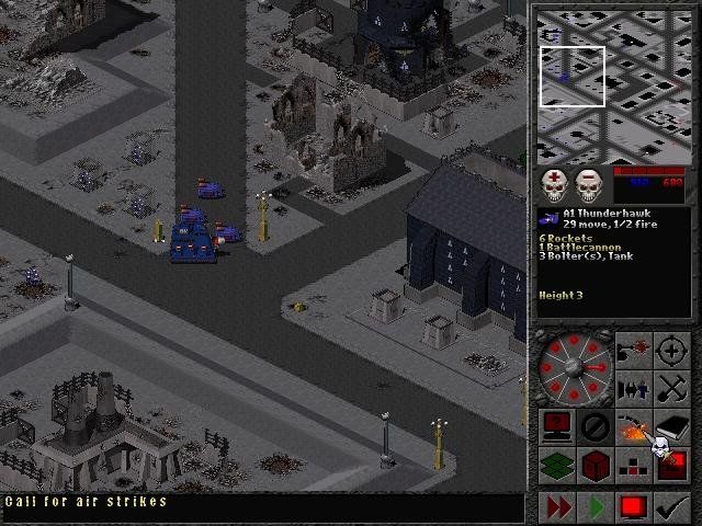 Final Liberation: Warhammer Epic 40,000 (Windows) screenshot: Urban fighting.
