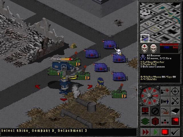 Final Liberation: Warhammer Epic 40,000 (Windows) screenshot: Maneuvering with the titan.