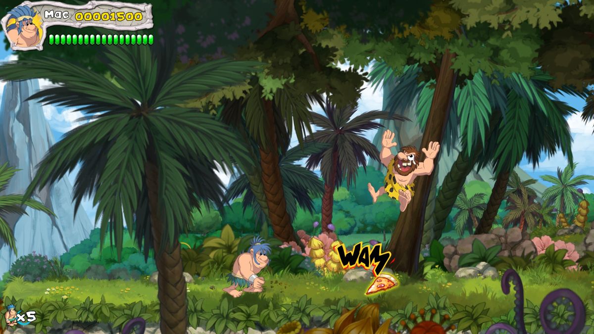 New Joe & Mac: Caveman Ninja (Windows) screenshot: In the Extend mode playing as Mac.