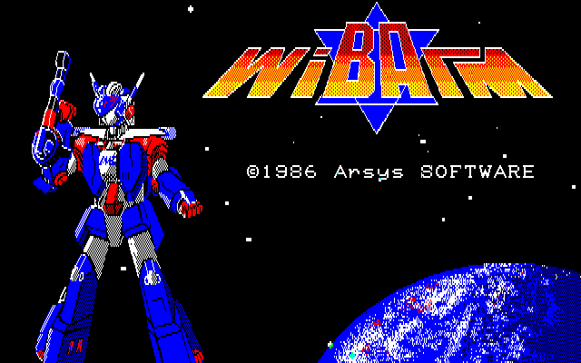 Wibarm (PC-88) screenshot: Title screen