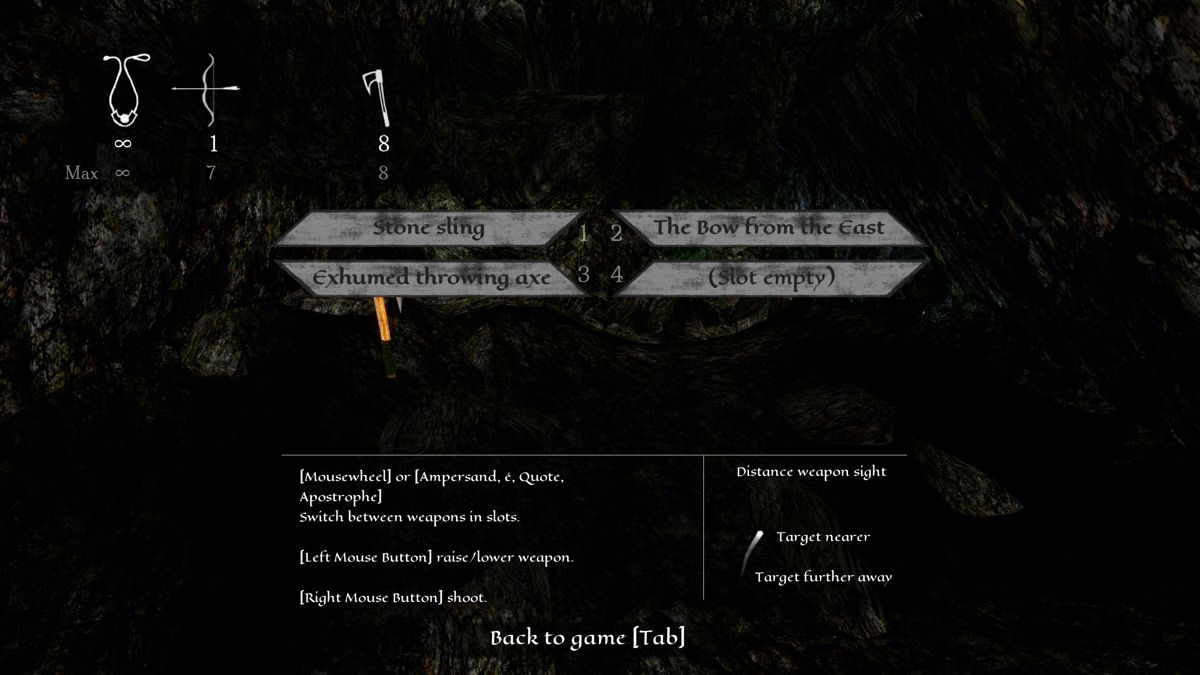 Northern Journey (Windows) screenshot: Weapon equip screen