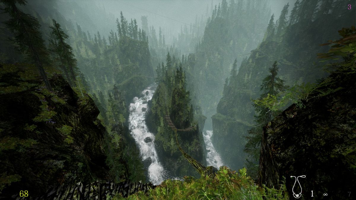 Northern Journey (Windows) screenshot: Overlooking Greenslit, one of the several locations.