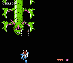 Taiyō no Yūsha: Fighbird (NES) screenshot: Stage 1 boss