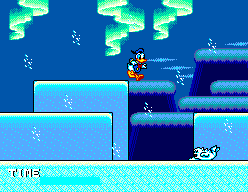 The Lucky Dime Caper starring Donald Duck (SEGA Master System) screenshot: Strong winds, a help and a hindrance