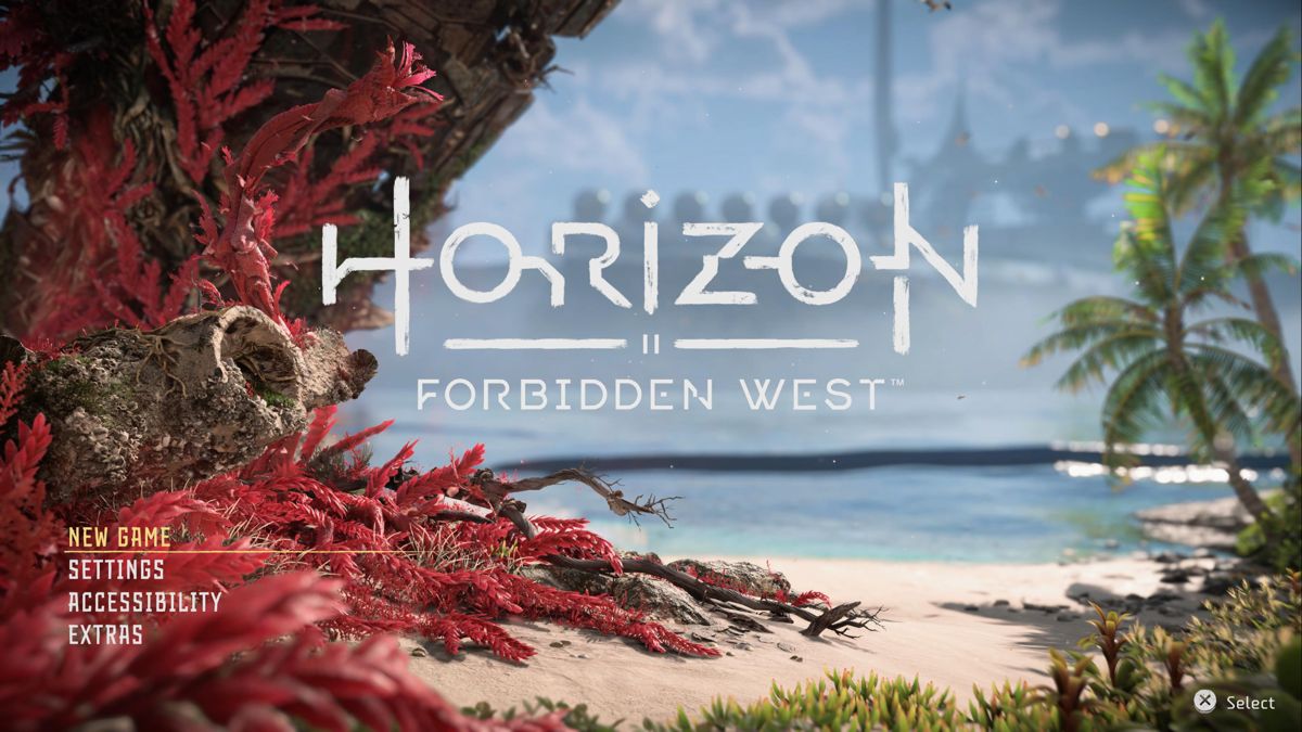 Horizon II: Forbidden West (PlayStation 4) screenshot: Main menu