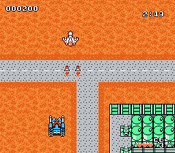 Taiyō no Yūsha: Fighbird (NES) screenshot: Ace Baron, a tank
