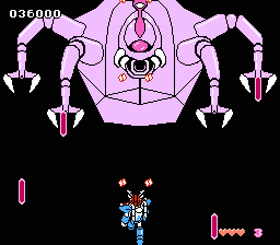 Taiyō no Yūsha: Fighbird (NES) screenshot: Stage 2 boss