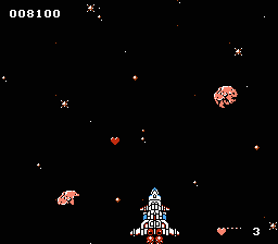 Taiyō no Yūsha: Fighbird (NES) screenshot: Outer space