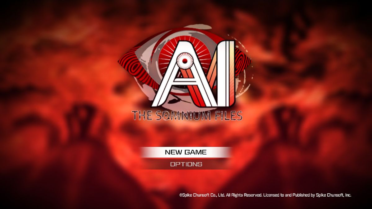 AI: The Somnium Files (Nintendo Switch) screenshot: Main menu