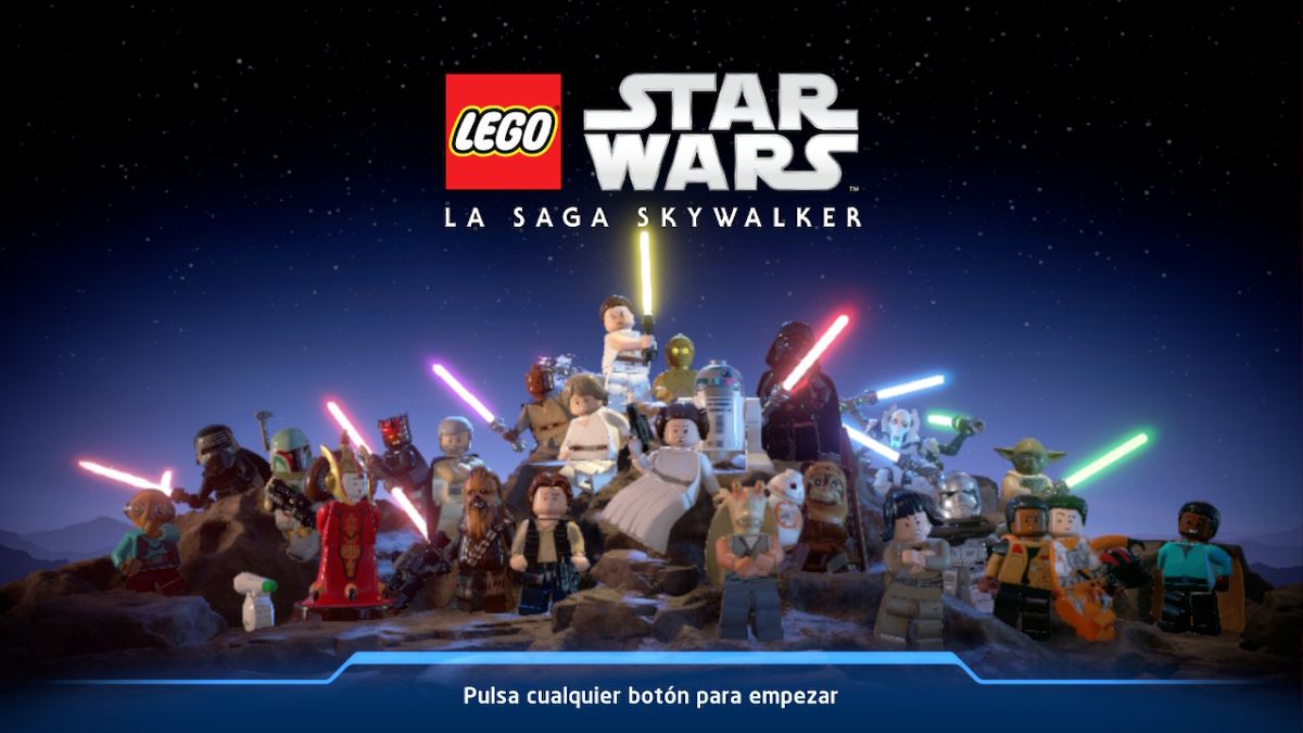 LEGO Star Wars: The Skywalker Saga (Deluxe Edition) (Nintendo Switch) screenshot: Title Screen (Spanish)