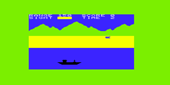 Naval Attack (VIC-20) screenshot: Incoming Vehicle