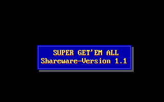 Super Get'Em All (DOS) screenshot: Shareware intro screen