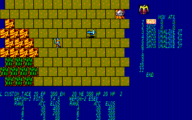 Gaiflame (PC-88) screenshot: Gameplay