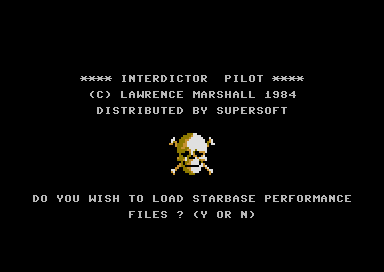 Interdictor Pilot (Commodore 64) screenshot: Title Screen