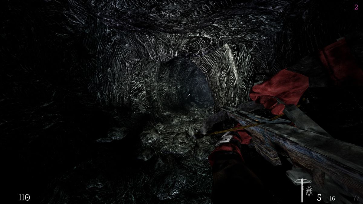 Northern Journey (Windows) screenshot: Exploring a dark cave.