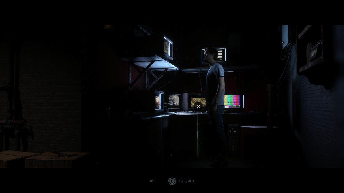 The Quarry (PlayStation 5) screenshot: Discovering the monitor room