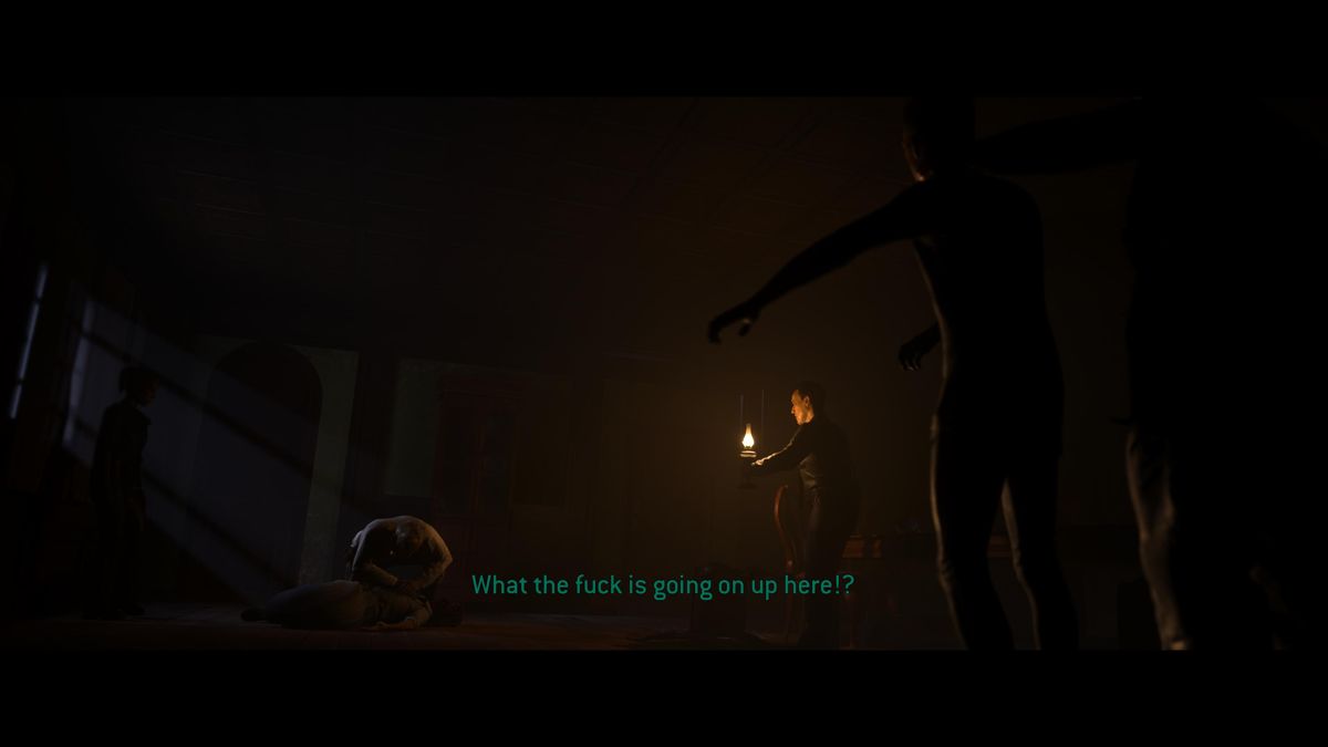 The Quarry (PlayStation 5) screenshot: Things took an unexpected turn at Hackett family house