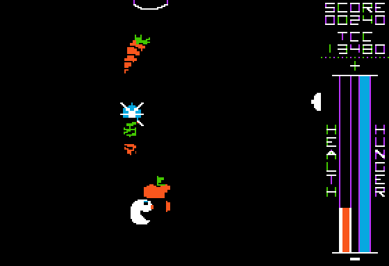 Glutton (Apple II) screenshot: Health Food Coming