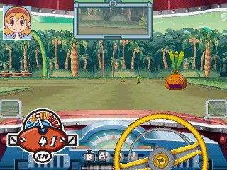 Kurukuru Marumaru (PlayStation) screenshot: dodging weird creatures in the jungle