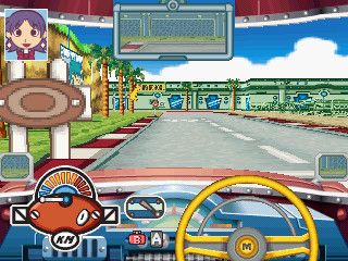 Kurukuru Marumaru (PlayStation) screenshot: before starting to drive, the instructor explains the lesson