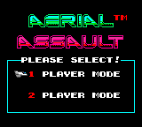 Aerial Assault (Game Gear) screenshot: Choose number of players