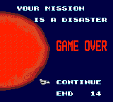 Aerial Assault (Game Gear) screenshot: You should be ashamed of yourself