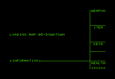 Attack of the Petscii Robots (Commodore PET/CBM) screenshot: Loading screen (40 columns)