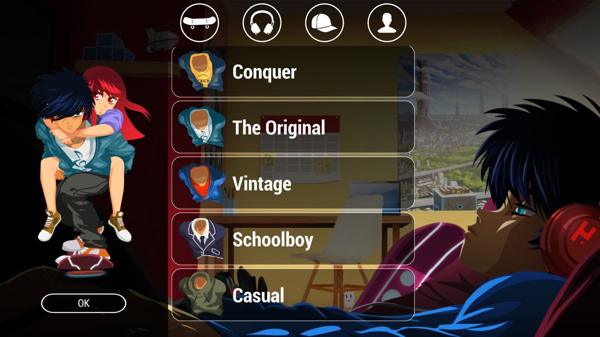Lost in Harmony: The Musical Odyssey (Windows) screenshot: Unlockable customization options