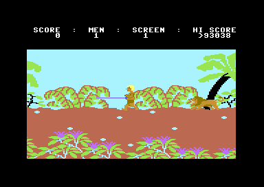 Screenshot of Jungle Quest (Commodore 64, 1984) - MobyGames