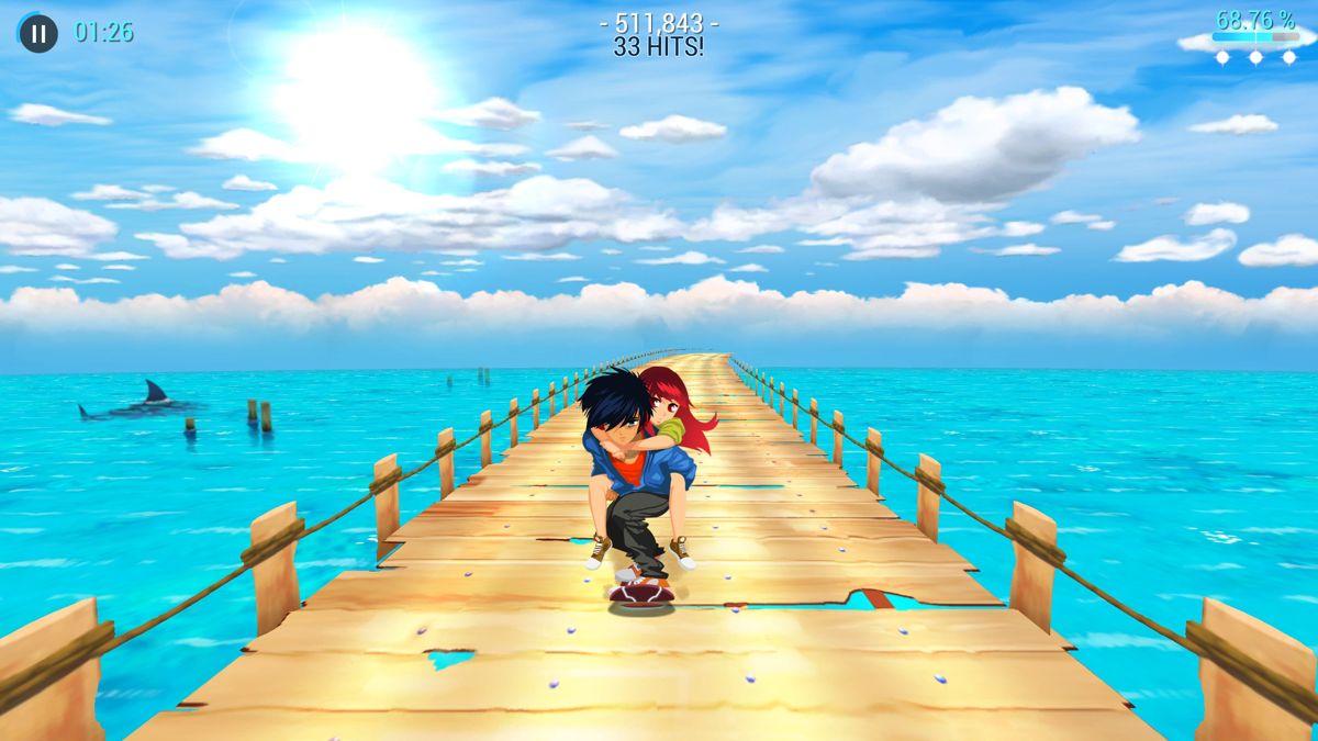 Lost in Harmony: The Musical Odyssey (Windows) screenshot: On the docks