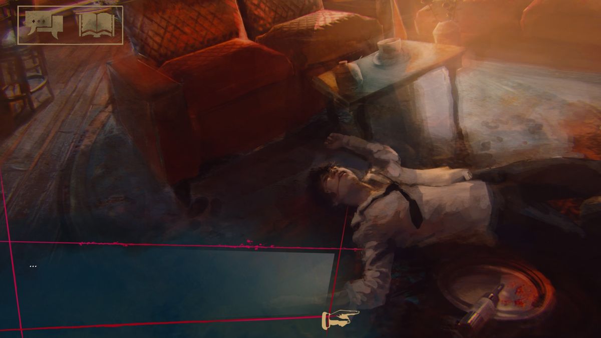 Vampire: The Masquerade - Coteries of New York (Windows) screenshot: The waiter is lying unconscious on the floor