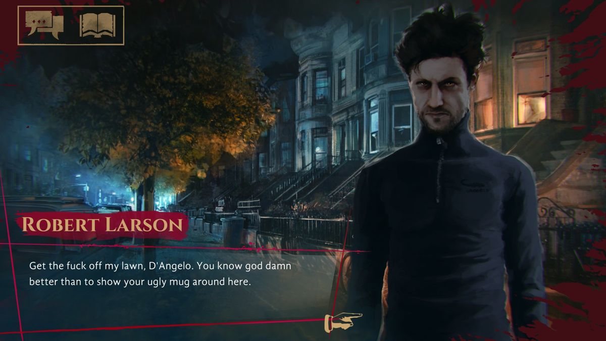 Vampire: The Masquerade - Coteries of New York (Windows) screenshot: Visiting Robert Larson, a Primogen of the Thin-Bloods, at his house